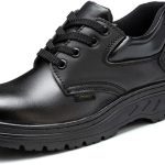 احذية الطهاة للرجال، احذية مطبخ غير قابلة للانزلاق، احذية الطهاة للرجال غير قابلة للانزلاق، احذية مريحة لتقديم الطعام، مقاومة للماء، غطاء اصابع ستيل، مناسبة للمطبخ وخدمة المطاعم.