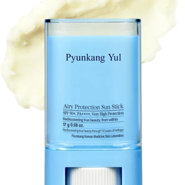 [PKY] بيونكانغ يول Airy Protection Sun Stick SPF50+ PA+++، خفيف الوزن وغير لاصق للحماية من الاشعة فوق البنفسجية، لمسة نهائية غير لامعة ناعمة، لا يسبب التهيج، للعناية بالبشرة الكورية (0.5 اونصة، 17