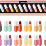 مجموعة احمر شفاه كبسولة صغيرة، 12 لون، احمر شفاه غير لامع، مقاوم للماء ويدوم طويلا، مجموعة احمر شفاه محمولة هدية للبنات