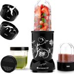 وندرشيف خلاط ومطحنة وخلاط نيوتري بليند | محرك قوي 400 واط 22000 دورة في الدقيقة | شفرات من الستانلس ستيل | 2 برطمان غير قابل للكسر | كتاب وصفات اونلاين من الشيف سانجيف كابور | اسود (قياسي)