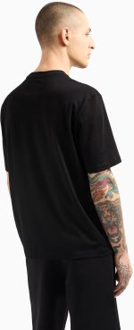 ⁦ارماني اكستجينج تي شيرت كاجوال بشعار صغير للرجال⁩ - الصورة ⁦4⁩