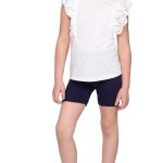 سروال ضيق قصير للبنات من هاي مام، مصنوع من القطن الغني بطول 1/2 للزي المدرسي، سروال ضيق بطول فوق الركبة للاطفال الرضع والرقص والمدرسة، سروال قصير مرن وناعم - 2-13 سنة