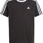 اديداس تي شيرت بوي فريند بقصة فضفاضة من القطن بثلاثة خطوط للبنات من اسنشيالز