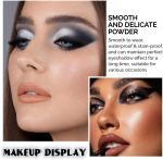 ⁦evpct 9 Colors Silver Gray Glitter Eyeshadow Palette, Black Smokey Grey and Silver White Sparkle Glitter Shimmer Shiny Eye Shadow Palette Makeup kit for older Women, High Pigment Waterproof eyeshadow⁩ - الصورة ⁦4⁩