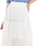 R&B Women's 325-0793WY006-1 Textured Top with Crew Neck and Short Sleeves