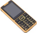 ⁦جيني جوال محمول بمفتاح كبير، صوت مرتفع، اعلان صوتي رفيع للغاية، مفتاح كبير عملي بي تي 2.6 انش، 2 مصباح يدوي للسفر والمنزل (ذهبي)⁩ - الصورة ⁦4⁩