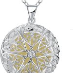 قلادة لامعة في الظلام بتصميم ذا دارك فيري فروزن تير من يلو تشايمز للبنات والنساء بلون فضي (YC-GL-0002625CR)