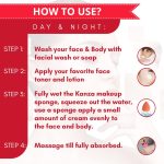 ⁦كنزا - كريم نيو ماجيك بيوتي للبشرة الجافة | كريم للوجه والجسم لجميع الاغراض مع اسفنجة توزيع | تبييض المفاصل الداكنة | كريم اساس واقي من الشمس | ظل تبييض فوري | 30 غرام⁩ - الصورة ⁦5⁩