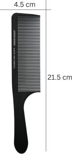 ⁦مجموعة امشاط حلاقة ماكي برو مكونة من 5 قطع من جاسون - مقاومة للحرارة حتى 240 درجة مئوية للكيراتين وكي الشعر - امشاط قص الكربون + مشابك تقسيم - ادوات تصفيف متينة مضادة للكهرباء الساكنة (اسود)⁩ - الصورة ⁦2⁩