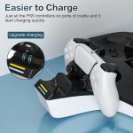 ⁦حامل قاعدة شحن لجهاز بلاي ستيشن 5 في ار 2، حامل شحن PSVR2، قاعدة شحن مغناطيسية لاجهزة تحكم PS5 VR2، حامل شحن عالي السرعة، مؤشر LED، حامل سماعات راس الواقع الافتراضي⁩ - الصورة ⁦6⁩
