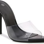 صندل نسائي من شيون شايي بمقدمة مدببة وكعب مدبب وحزام شفاف وكعب عالي سهل الارتداء للنساء