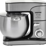 جيباس ماكينة مطبخ من 6 مستويات للتحكم في سرعة الخلط، وعاء من الستانلس ستيل سعة 12 لتر مع مقابض ومؤشر طاقة LED، محرك قوي 2000 واط، فضي، GSM43042