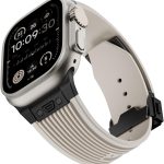 دادو سوار ساعة مطاطي رياضي متوافق مع ساعة ابل سلسلة الترا 2 | 9 | 8 الترا | 8 | 7 | 6، 49/45/44/42 ملم، سوار من السيليكون مع موصل مصقول بالرمل