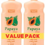 لوشن لليدين والجسم بخلاصة البابايا من اس زد ستار مع تبييض وفيتامين E، لوشن لتفتيح وتغذية وترطيب عميق، 2 × 600 مل