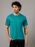 تيشيرت رياضي بقصة عادية وقبة دائرية للرجال من فيوزفيت، مناسب لصالة الالعاب الرياضية والتدريب