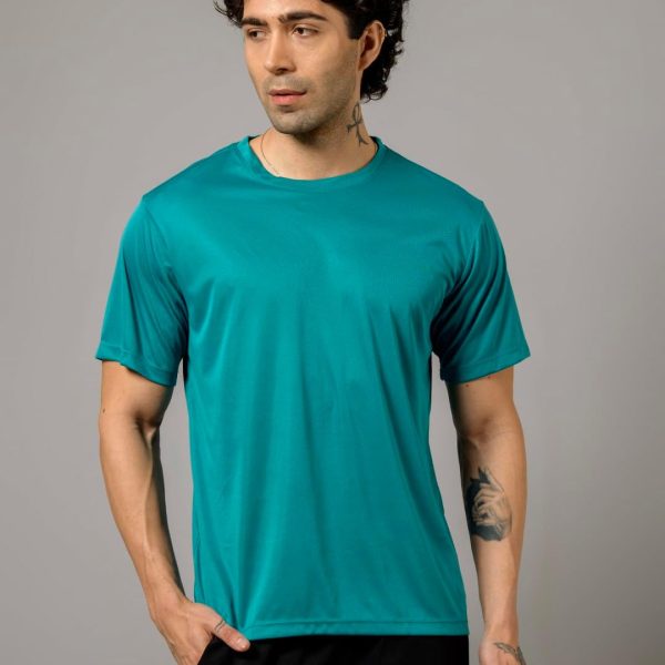 تيشيرت رياضي بقصة عادية وقبة دائرية للرجال من فيوزفيت، مناسب لصالة الالعاب الرياضية والتدريب