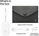 ⁦محول بلوتوث اير فلاي برو 2 ديلوكس للطائرة، زوج من سماعات ايربودز او سماعات لاسلكية - جهاز ارسال واستقبال بلوتوث ايه يو اكس 3.5 ملم للسيارات والقوارب واجهزة المشي والتلفزيون - اساسيات السفر بالطائرة⁩ - الصورة ⁦5⁩