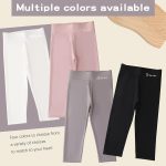 ⁦سروال كابري ضيق لليوغا للبنات من شيكدو، سروال صيفي كاجوال مطرز على شكل ارنب للبنات 3/4، عبوة من 4 قطع⁩ - الصورة ⁦2⁩