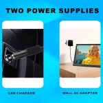 ⁦تلفزيون رقمي محمول 15.6 بوصة من كيه سي ار، DVB-T2، مدخلات HDMI/AV/USB، جهاز تحكم عن بعد، متوافق مع شاحن سيارة 12 فولت⁩ - الصورة ⁦4⁩