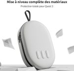 ⁦شنطة حمل لميتا كويست 3 اس/كويست 3 من زوزوفر، متوافقة مع حزام بطارية ايليت ووحدات التحكم وغيرها من الملحقات، حافظة صلبة وحماية فائقة للسفر، رمادي⁩ - الصورة ⁦3⁩