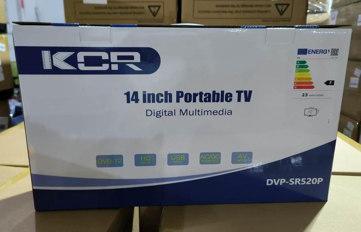 ⁦تلفزيون كيه سي ار 14 بوصة LED HD مع موالف رقمي، HDMI، USB، جهاز تحكم عن بعد، محمول، لغرفة النوم، المطبخ، ار في⁩ - الصورة ⁦7⁩