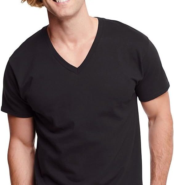 هنس فانلة داخلية تقليدية بقبة V للرجال من كلاسيكس، عبوة من 3 قطع