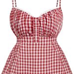 بلوزة نسائية منقوشة بأزرار امامية من الدانتيل من جورجليتر، بلوزة صدرية لطيفة مكشكشة وواسعة