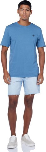 ⁦تيشيرت باكمام قصيرة مصنوع بتقنية الخيوط المضاعفة وصبغ بعد التصنيع من تيمبرلاند للرجال⁩ - الصورة ⁦4⁩