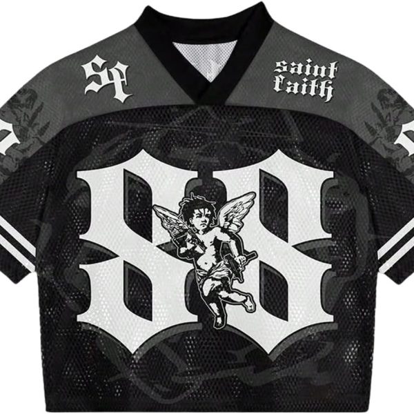 تي شيرت رياضي شبكي باكمام قصيرة ورقبة على شكل حرف V للرجال من جورجليتر