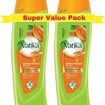 شامبو معالجة الرطوبة من فاتيكا ناتشورالز - 2 × 400 مل | غني بمستخلصات اللوز والعسل | للشعر الجاف والمجعد والخشن | مع زيوت فاتيكا المغذية | عبوة اقتصادية للغاية من قطعتين