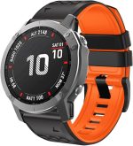 ⁦سوار ساعة بديل من السيليكون سريع الفك مقاس 26 ملم لساعة فينكس 7x سافاير سولار فينيكس 6x برو سولار فينيكس 5x 3 اتش ار لجارمين ايبيكس 2 برو سافير 51 ملم ديسنت Mk1/2/2i من ازوني⁩ - الصورة ⁦2⁩