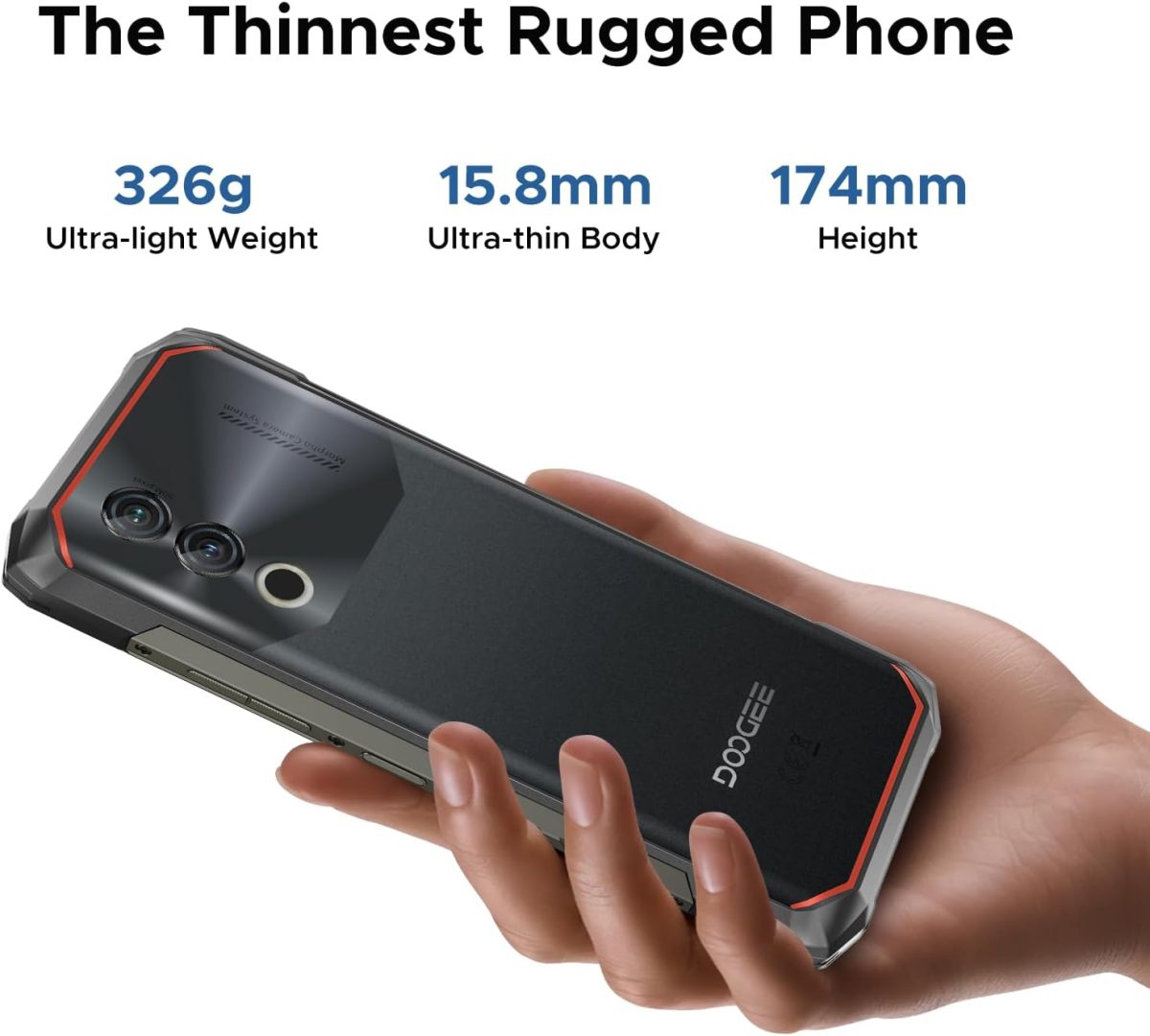 ⁦دوجي جوال بليد 10 قوي غير مقفل 24GB+256GB/2TB 10300mAh، جوال اندرويد 14 6.6 انش HD + 90Hz كاميرا 50MP و3 فتحات للبطاقات/فتح الوجه/بصمة الاصبع/NFC/Wi-Fi6E/IP69K⁩ - الصورة ⁦2⁩