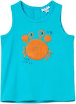 OVS فيست للاولاد من القطن بتصميم ريسر باك مع طباعة 2065554-AZURE