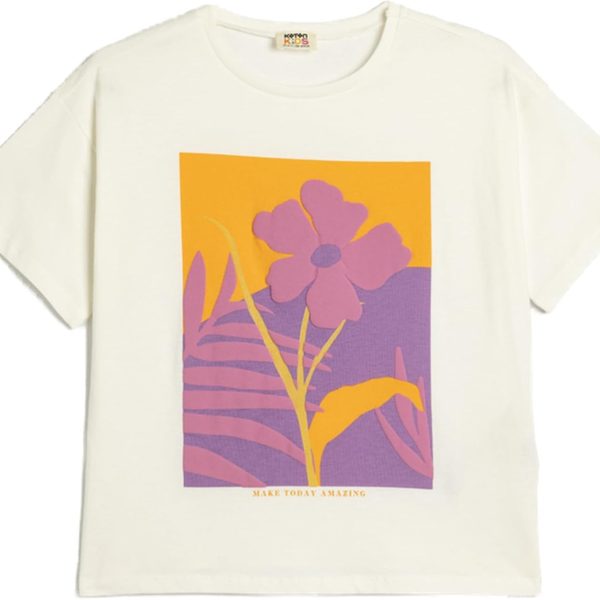 تيشرت كلاسيكي كبير الحجم للبنات (عبوة من قطعة واحدة)