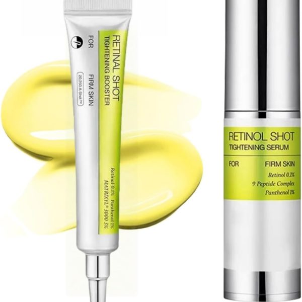 معزز شد الشبكية فيتا-ايه من اوسيهايف - سيروم لتنقية المسام وتكبير البشرة مع حمض الهيالورونيك والريتينول والببتيد | ترطيب عميق وعلاج تجديد البشرة (مجموعة خلاصة كريم العيون)