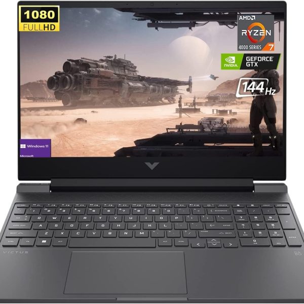 HP لابتوب العاب فيكتوس 15.6 انش FHD، معالج AMD رايزن 7 5800H ثماني النواة، انفيديا جيفورس RTX 3050 Ti، 16GB RAM 512GB SSD، بلوتوث، HDMI، كاميرا ويب، ويندوز 11 هوم، اسود