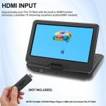 ⁦مشغل دي في دي محمول 10.1 انش من كيه سي ار بشاشة LED، تلفزيون مدمج، DVB-T2، بطارية قابلة لاعادة الشحن USB/HDMI/AV ومكبر صوت ستيريو مزدوج، تلفزيون صغير للاطفال والسيارة والسفر⁩ - الصورة ⁦7⁩