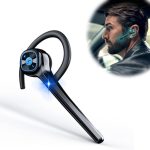 سماعة اذن بلوتوث لاسلكية من ازوني، ميكروفون مزدوج بخاصية الغاء الضوضاء بدون الم، سماعة اذن مفتوحة بدون استخدام اليدين، سماعات اذن ستيريو قابلة للتغيير لليسار/اليمين للقيادة/الاعمال/صالة الالعاب