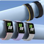 ⁦سوار نايلون من نيسلين متوافق مع سامسونج جالاكسي فيت 3 SM-R390 2024، سوار حلقي من النايلون جيد التهوية بديل لساعة سامسونج جالاكسي فيت 3 SM-R390 باند للرجال والنساء⁩ - الصورة ⁦5⁩