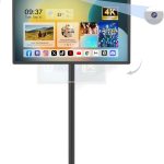 تلفزيون ذكي محمول 27 بوصة بعجلات مع شاشة تعمل باللمس | ذاكرة RAM 8G + تخزين 128G | معالج كوالكوم ثماني النواة | بطارية مدمجة 8-10 ساعات | كاميرا ويب 8MP | نظام تشغيل اندرويد 13 | دوران كامل | جهاز