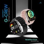 ⁦ساعة جي كرو الذكية من جرابيت - تتبع اللياقة البدنية والمكالمات بالبلوتوث تتميز بشاشة 2 انش HD IPS ومكالمات بلوتوث واجراء مكالمات طوارئ وتتبع الرياضات المتعددة. شحن مغناطيسي وحزام اضافي (اسود)⁩ - الصورة ⁦2⁩