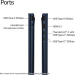 ⁦HP لابتوب اومني بوك اكس فليب 2 في 1 كوبايلوت+، انتل الترا 7-256 فولت، 16 جيجا LPDDR5x RAM، 1 تيرابايت PCIe SSD، شاشة لمس 14 انش 2K (1920x1200)، انتل ارك 140 فولت، كيبورد باضاءة خلفية، W11 برو، ازرق⁩ - الصورة ⁦3⁩