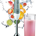 براون مالتي كويك 5 خلاط يدوي MQ 500 Soup - ابيض/رمادي