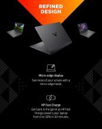 ⁦HP لابتوب العاب فيكتوس 15.6 انش FHD، معالج AMD رايزن 7 5800H ثماني النواة، انفيديا جيفورس RTX 3050 Ti، 16GB RAM 512GB SSD، بلوتوث، HDMI، كاميرا ويب، ويندوز 11 هوم، اسود⁩ - الصورة ⁦4⁩