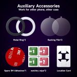 ⁦حامل هاتف تيسلا - حامل هاتف ماج سيف للسيارة من تيسلا، حامل هاتف مغناطيسي مخفي قابل للطي مناسب لسلسلة ايفون 14 13 12 وجميع الموبايلات⁩ - الصورة ⁦9⁩