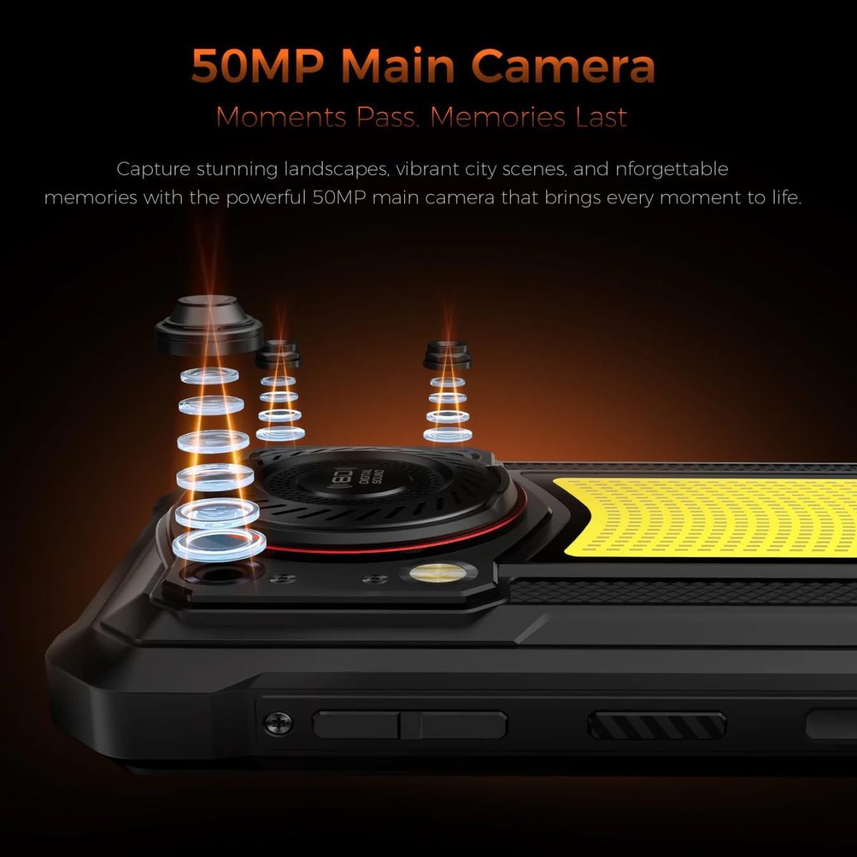 ⁦جوال WP53 برو 5G متين بشاشة 6.52 انش FHD+ وبطارية كبيرة 11000mAh وكاميرا 50MP ونظام اندرويد 15 من اوكيتيل (8GB+512GB NFC)⁩ - الصورة ⁦9⁩