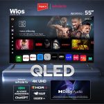 ⁦امبيكس تلفزيون ويل او اس ذكي 55 بوصة QLED (Wios55Q)، تلفزيون UHD 4K، مساعد صوت Ai ChatGPT، ذاكرة RAM 1.5GB، تخزين 8GB، 2×HDMI، 2×USB، عرض 176 درجة، لوحة A+، نتفليكس/برايم/يوتيوب، كفالة عامين⁩ - الصورة ⁦2⁩