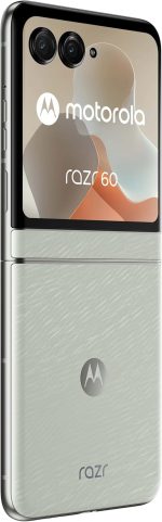 ⁦موتورولا جوال رازر 60 ثنائي شرائح الاتصال بذاكرة روم 256GB وذاكرة RAM 8GB (جي اس ام | سي دي ام ايه) هاتف ذكي 5G مفتوح من المصنع (اخف سماوي) - اصدار عالمي⁩ - الصورة ⁦10⁩