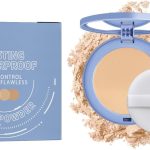 بودرة مضغوطة من اكسيكوزال، بودرة مكياج غير لامعة للتحكم في الزيوت بدون مسام وتحكم في الدهون، طبيعية مطفأة اللمعة، مقاومة للماء، تخلق تاثير تركيز ناعم