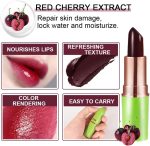 ⁦اي في بي سي تي احمر شفاه بلون اسود واحمر شيري ماجيك مود متغير اللون يدوم طويلا 24 ساعة للنساء، احمر شفاه جيلي متغير اللون متغير درجة الحموضة، مجموعة مكياج ملمع شفاه لامع من لابيال ماجيكو، قطعتين⁩ - الصورة ⁦3⁩